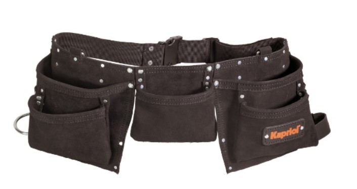 BLACK LEATHER BAG 8 POCKETS (1ST)