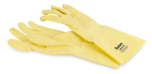 HANDSCHOEN BASIX LATEX YELLOW (3 PAAR) (3PR)