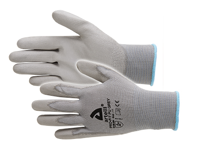 HANDSCHOEN PRO-PU GREY (12PR)