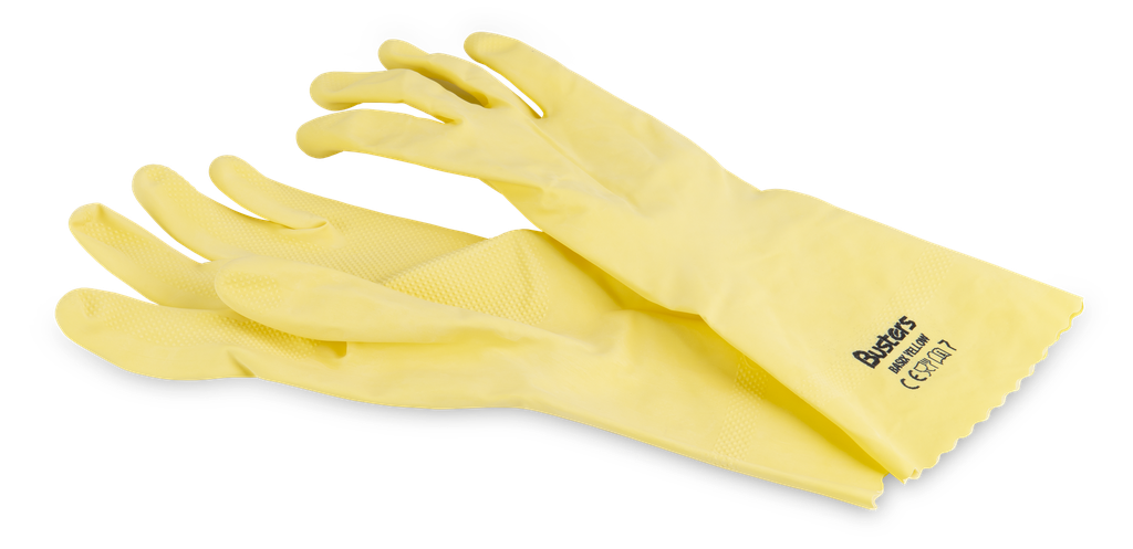 HANDSCHOEN BASIX LATEX YELLOW (3 PAAR) (3PR)