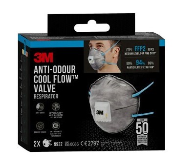 STOFMASKER 9922 FFP2 MET VENTIEL (2ST)