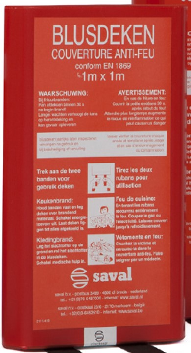 COUVERTURE D'INCENDIE 100X100CM NL/FR RO (1PC)